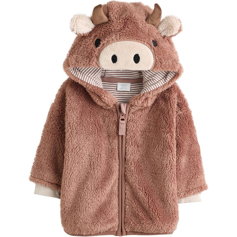Next Flisová bunda béžová / hnedá 67668050