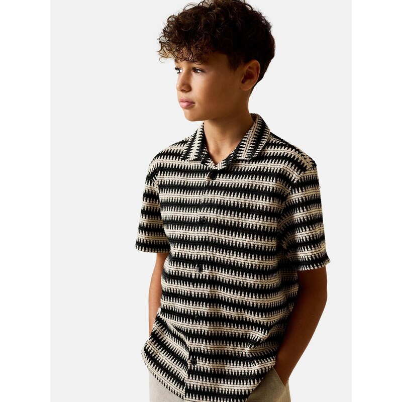 Next Košeľa krémová / čierna 67668086