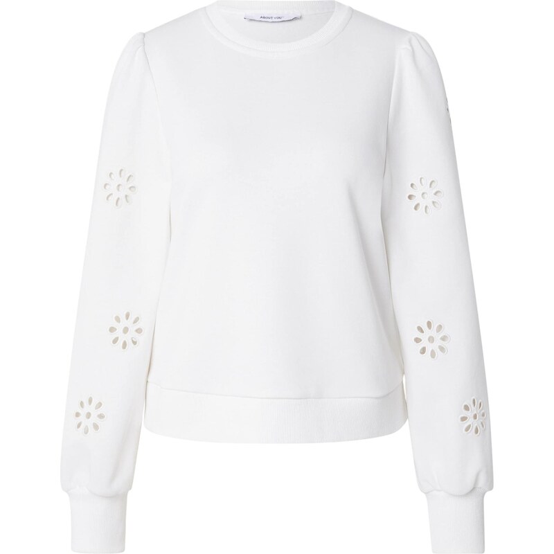 ABOUT YOU Mikina Svea šedobiela 67668122