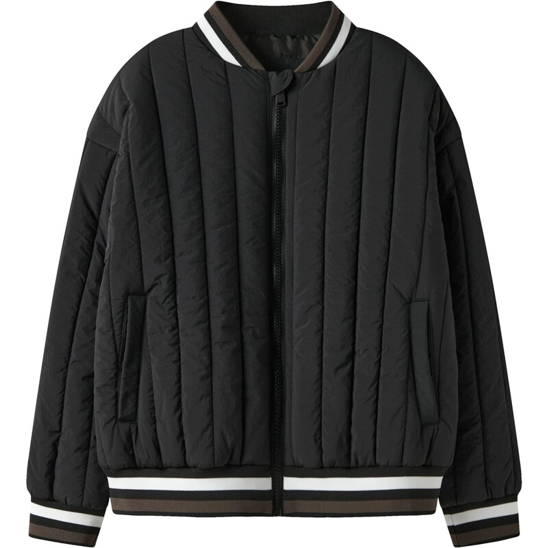 NAME IT Prechodná bunda NKMMELODY čierna / biela 67668180