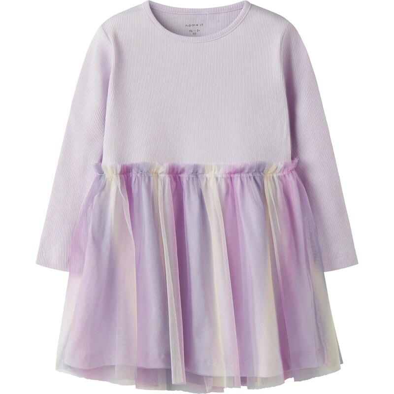 NAME IT Šaty NMFDOTIANA žltá / levanduľová 67668201