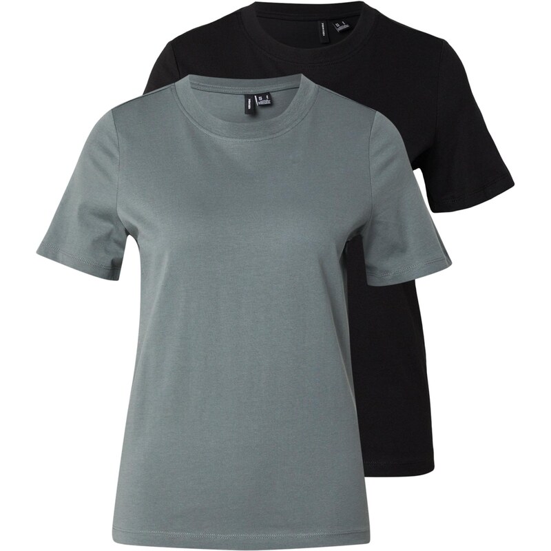 VERO MODA Tričko VMPAULINA nefritová / čierna 67668295