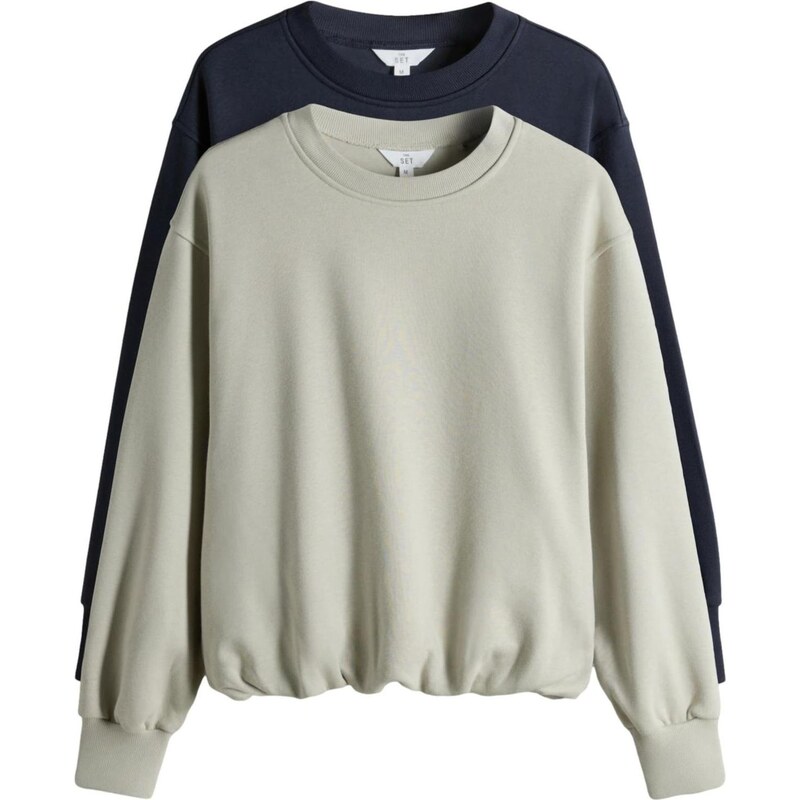 The Set Mikina námornícka modrá / pastelovo zelená 67668397