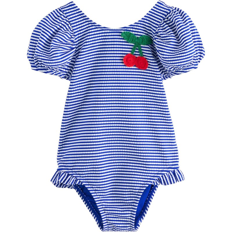 Next Jednodielne plavky modrá / jedľová / čerešňová / biela 67668351