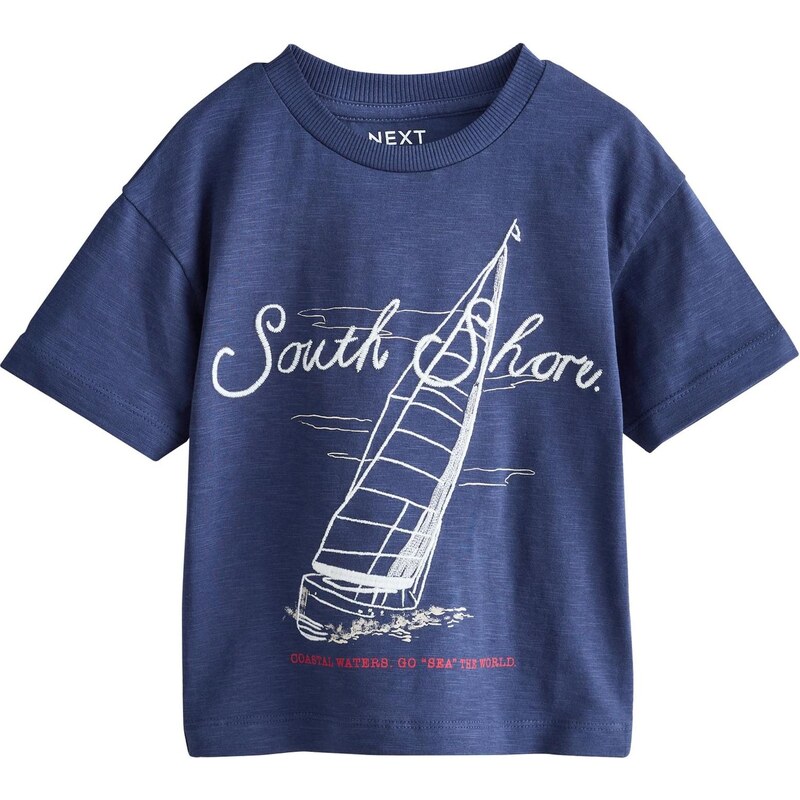 Next Tričko tmavomodrá / biela 67668434