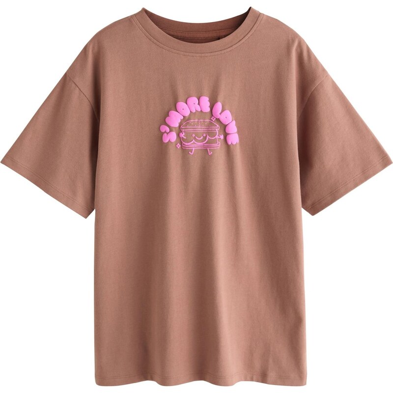 Next Tričko svetlohnedá / svetloružová 67668436