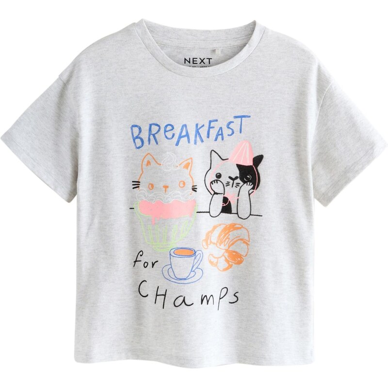 Next Tričko kráľovská modrá / svetlosivá / svetlozelená / oranžová / 67668476