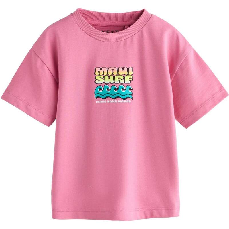 Next Tričko vodová / svetloružová / čierna / biela 67668471