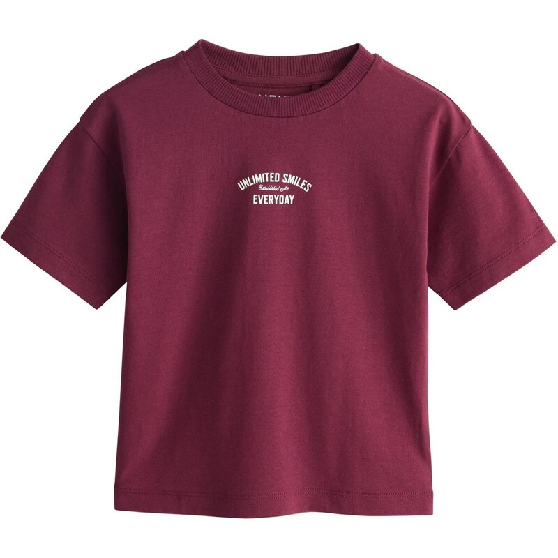 Next Tričko vínovo červená / biela 67668492