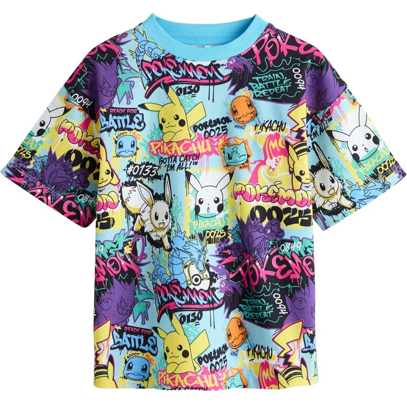 Next Tričko azúrová / žltá / fialová / biela 67668559