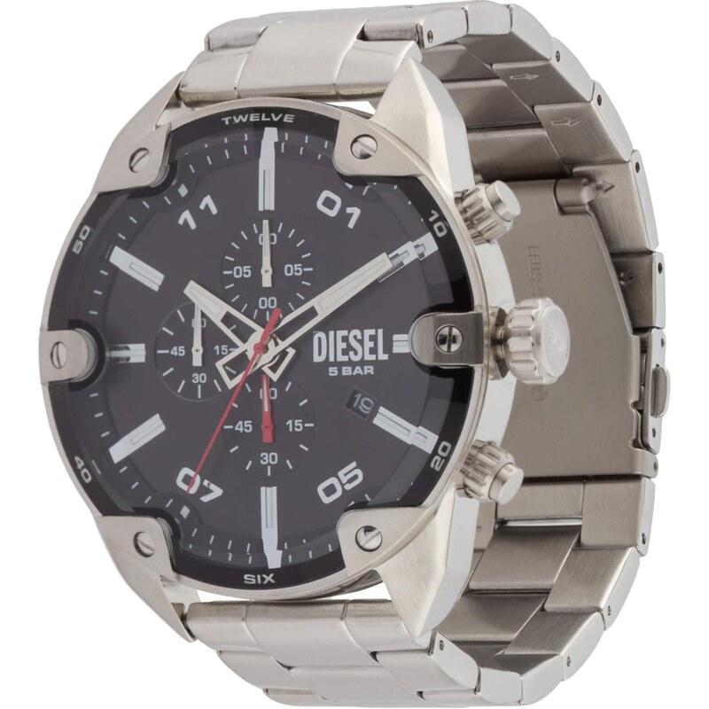DIESEL Analógové hodinky čierna / strieborná 67668598