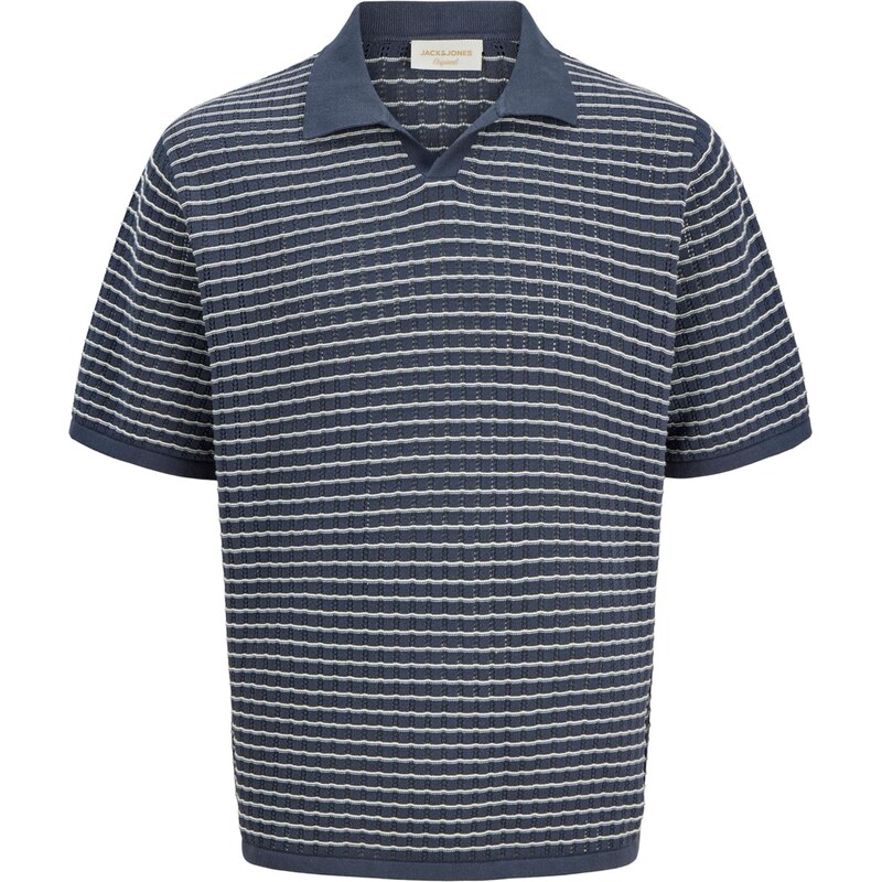 JACK & JONES Sveter JORNANTUCKET námornícka modrá / biela 67668635