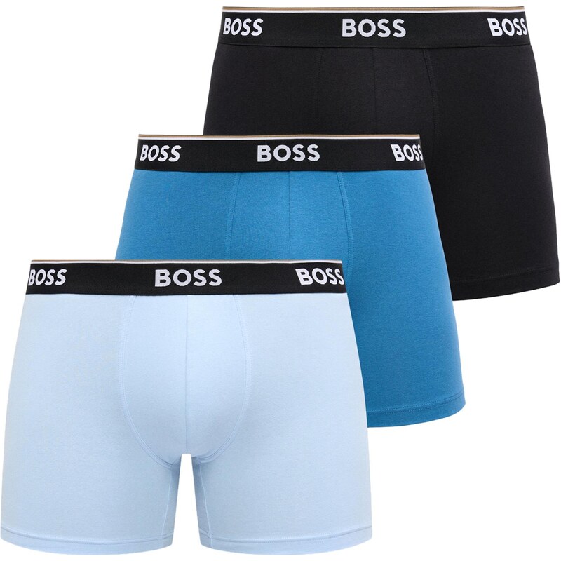 BOSS Boxerky Power azúrová / pastelovo modrá / čierna 67668651