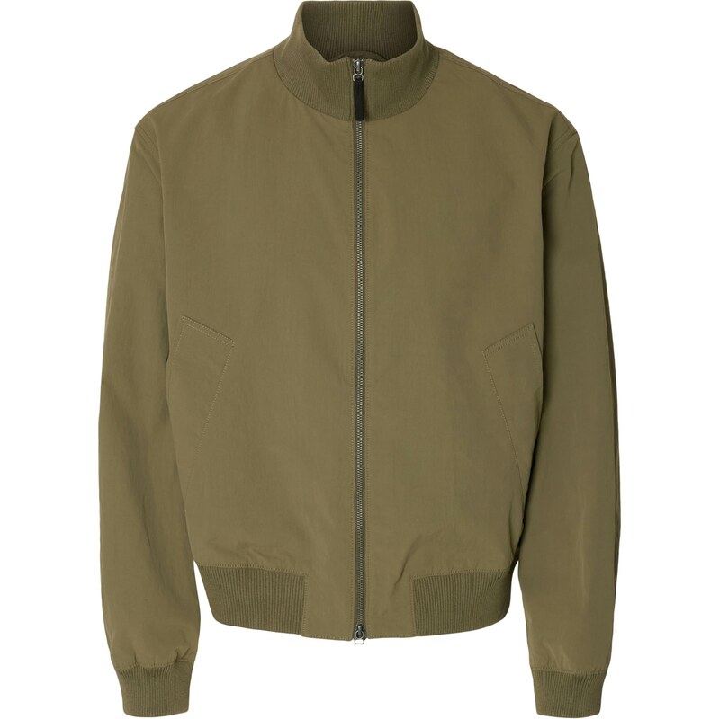 SELECTED Prechodná bunda SLHDYLAN olivová 67668778