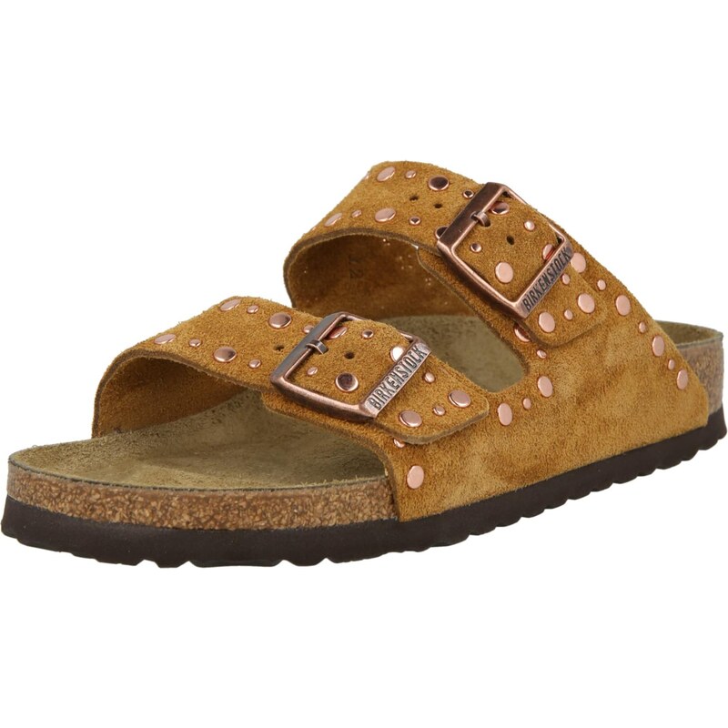 BIRKENSTOCK Šľapky Arizona Rivet koňaková / bronzová 67668773
