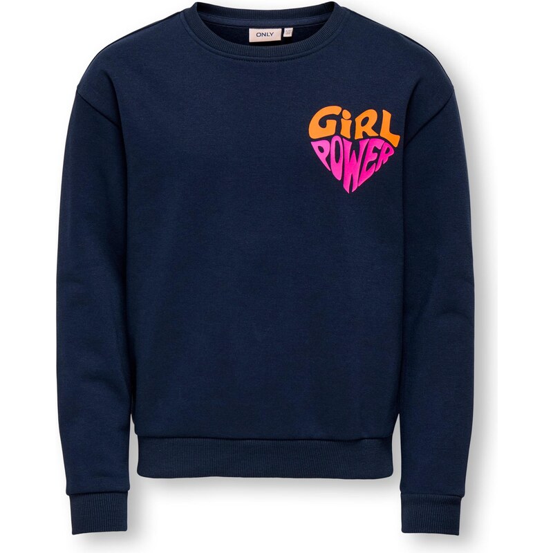 ONLY GIRLS Mikina KOGANNI námornícka modrá / oranžová / ružová 67668849