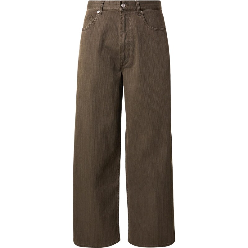 WEEKDAY Nohavice Astro hnedá / tmavohnedá 67668876