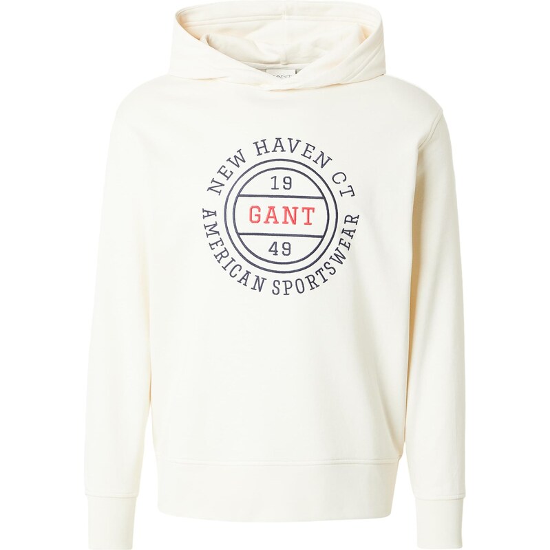 GANT Mikina krémová / námornícka modrá / červená 67668871