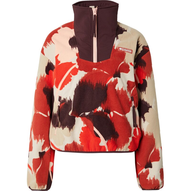 COLUMBIA Športový sveter Sequoia Grove krémová / červená / burgundská 67668894