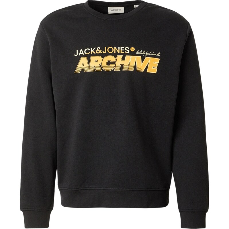 JACK & JONES Mikina JJBRAT oranžová / čierna 67668944