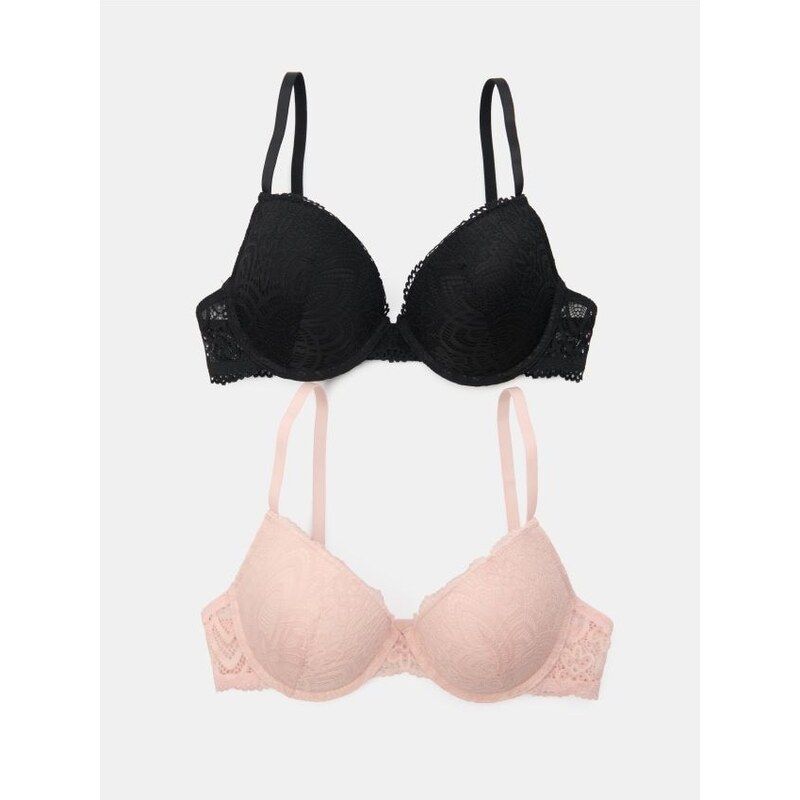 Sinsay - Čipkové push-up podprsenky, balenie 2 ks - viacfarebná 67842673