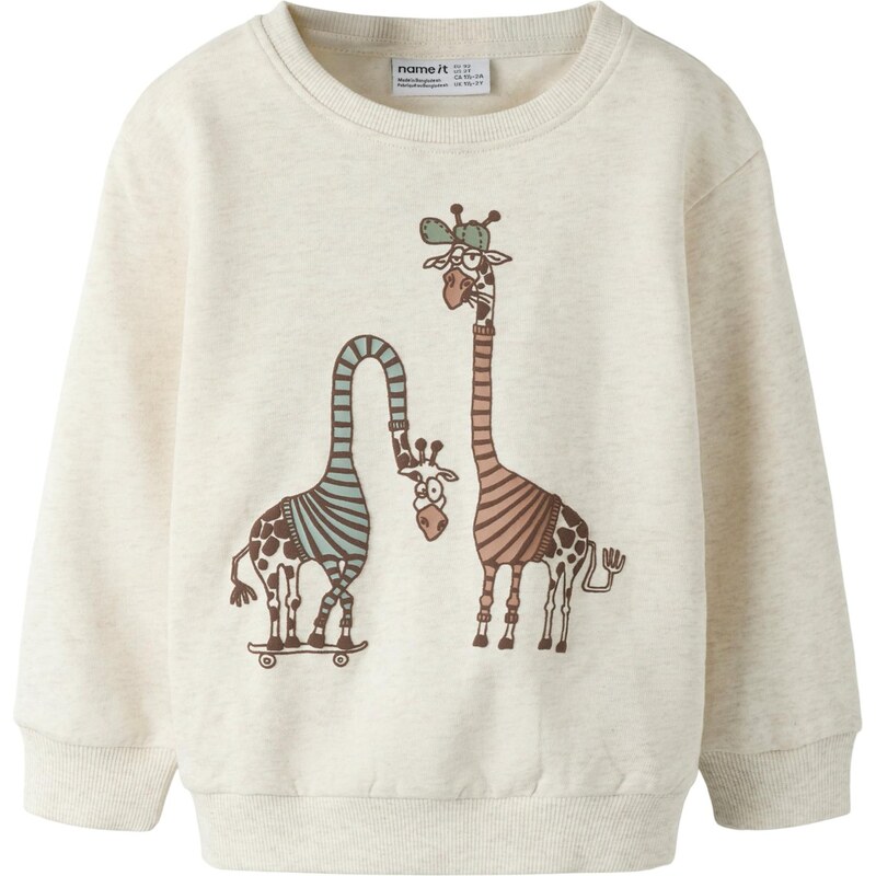 NAME IT Mikina NMMDenson nebielená / hnedá / mätová / biela 67677861