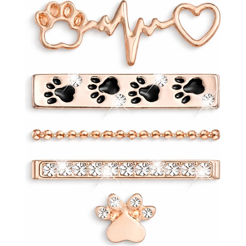 Madvell Šperky na remienok Psie labky pudrovo zlatá 67673032