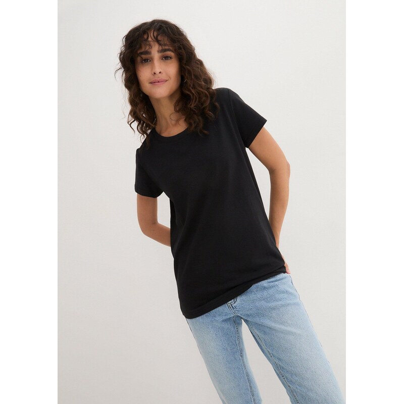 bonprix Tričko s okrúhlym výstrihom (5 ks), farba čierna 44734674