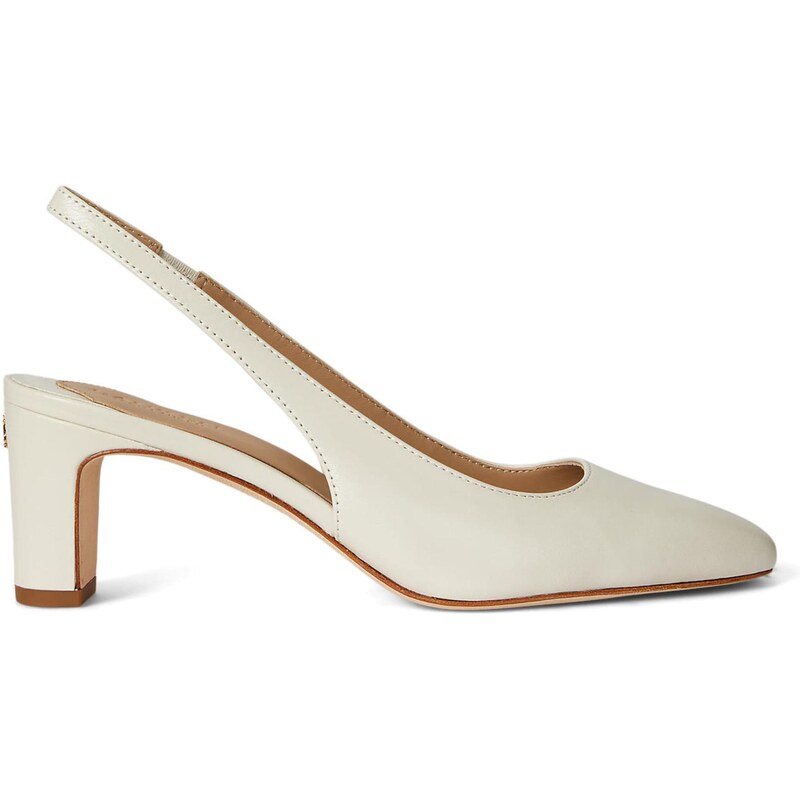 Lauren Ralph Lauren Lodičky s otvorenou pätou KLAIRE biela 67677825