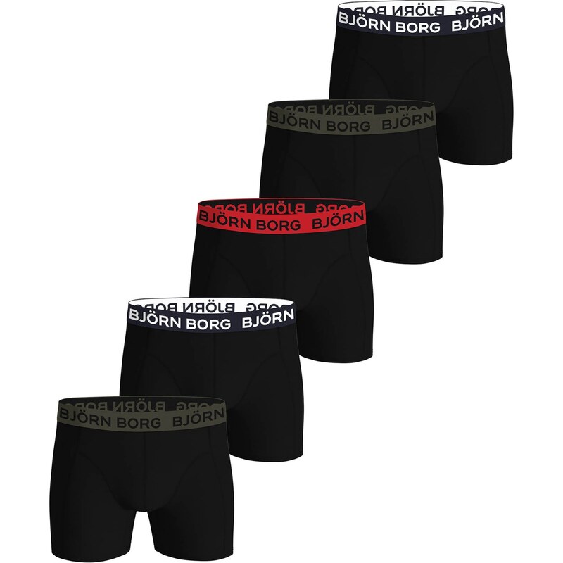 BJÖRN BORG Boxerky zelená / červená / čierna / biela 69093438