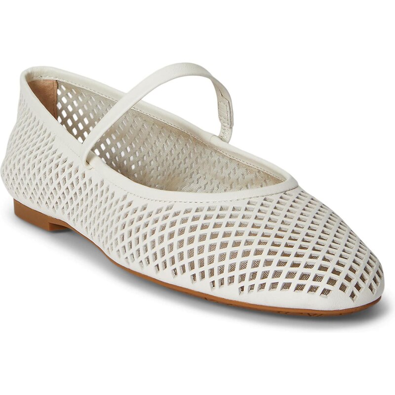 Lauren Ralph Lauren Baleríny s ramienkom JAYNA biela 67677886