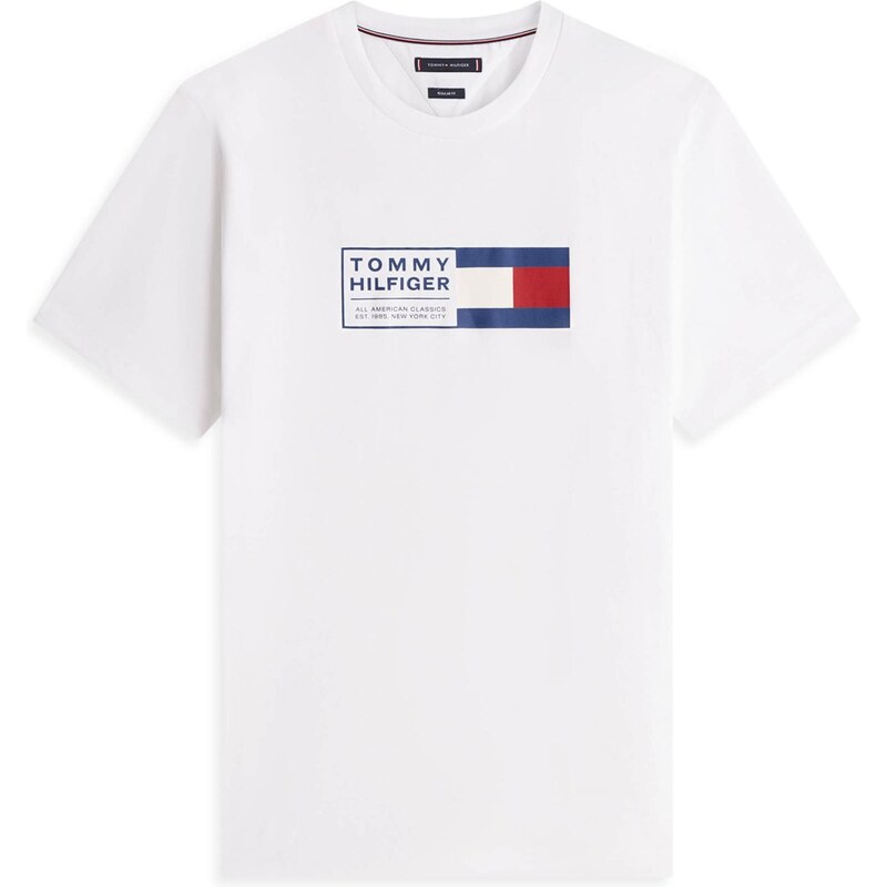 TOMMY HILFIGER Tričko BRAND LOVE námornícka modrá / červená / biela 67677910