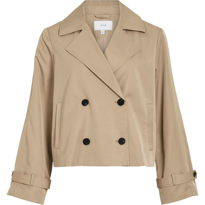 VILA Prechodná bunda VIAddison tmavobéžová 67677946