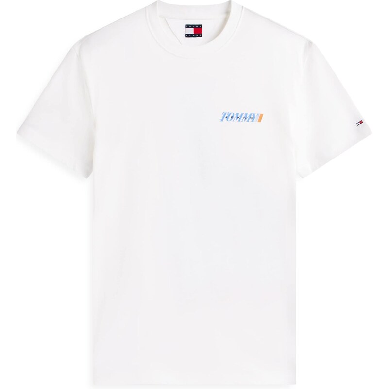 Tommy Jeans Tričko VINTAGE pastelovo modrá / svetlomodrá / oranžová / 67677993