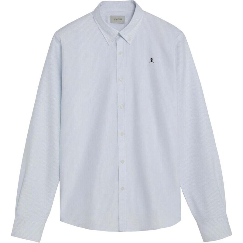 Scalpers Košeľa New Oxford svetlomodrá / svetlosivá 67678032