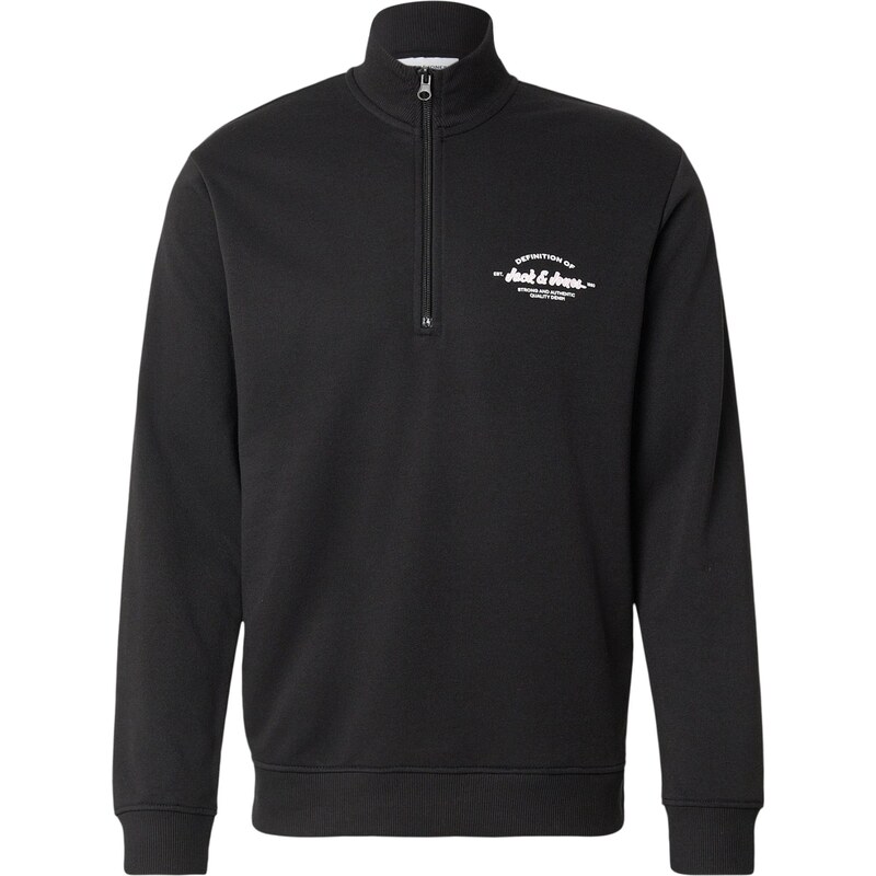 JACK & JONES Mikina JJBRANDON čierna / biela 67678066