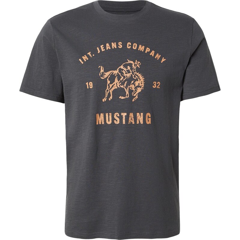 MUSTANG Tričko Austin svetlohnedá / antracitová 67678111