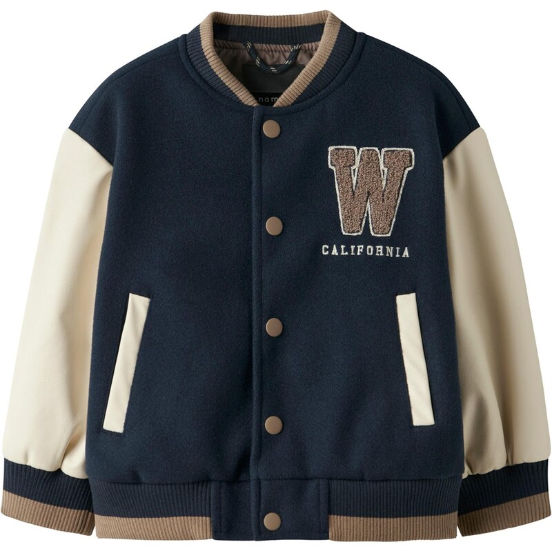 NAME IT Prechodná bunda NMMMIKADO béžová / námornícka modrá / 67678124