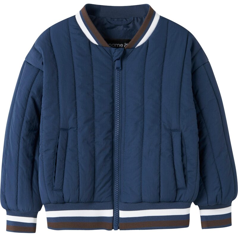 NAME IT Prechodná bunda NMMMELODY tmavomodrá / tmavohnedá / biela 67678130