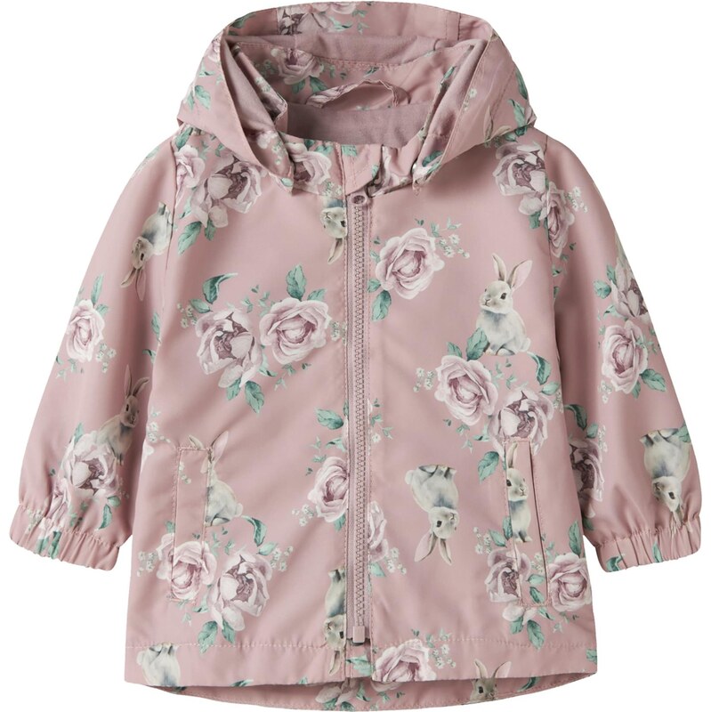 NAME IT Prechodná bunda NBFMAXI zelená / svetlofialová / staroružová 67678131