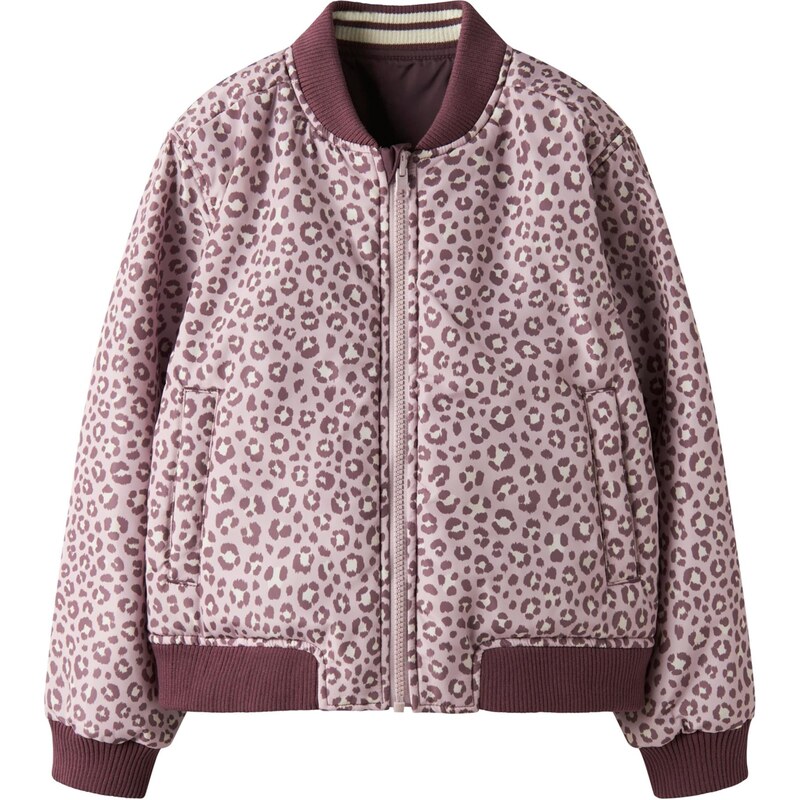 NAME IT Prechodná bunda NKFMariska slivková / merlotová / šedobiela 67678143