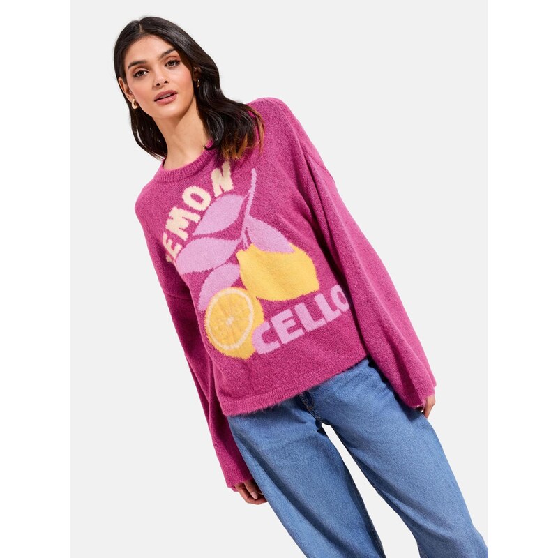 Friends Like These Sveter žltá / svetložltá / pitaya / tmavoružová 67678148