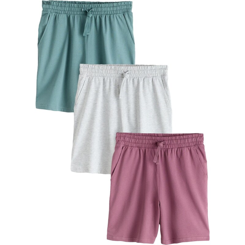 Next Nohavice sivá melírovaná / smaragdová / tmavoružová 67678164