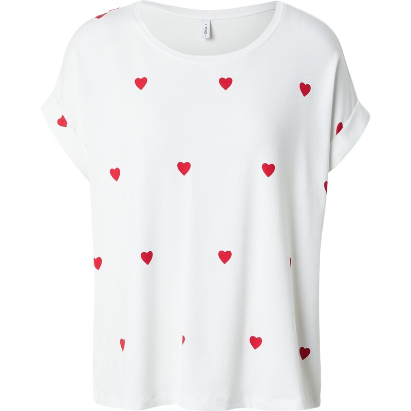 ONLY Tričko ONLMoster červená / biela 67678169