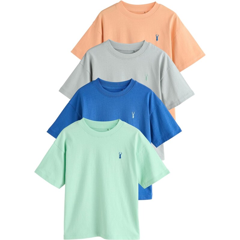 Next Tričko modrá / sivá / mätová / svetlooranžová 67678197