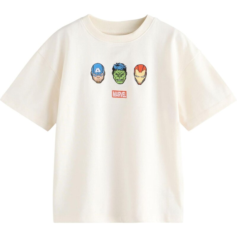 Next Tričko Marvel Avengers krémová / modrá / kiwi / oranžovo červená 67678204