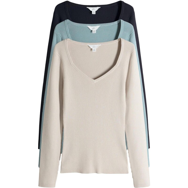 The Set Sveter béžová / námornícka modrá / svetlomodrá 67678294