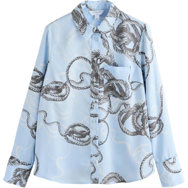 Next Blúzka svetlomodrá / tmavošedá 67678313