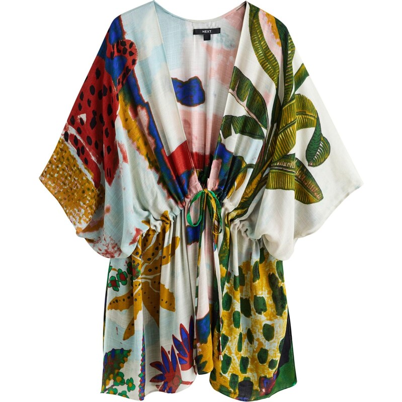 Next Kimono pastelovo modrá / olivová / prírodná biela 67678310