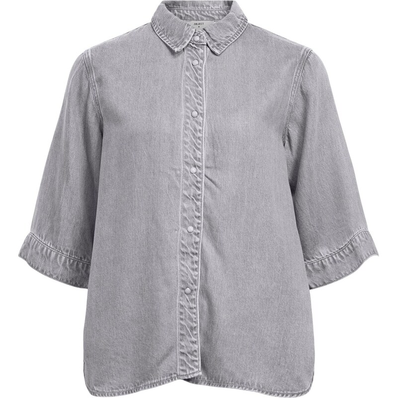 OBJECT Blúzka OBJFRAME sivý denim 67678333